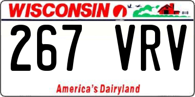 WI license plate 267VRV