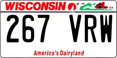 WI license plate 267VRW