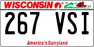 WI license plate 267VSI