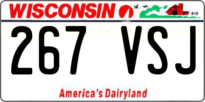 WI license plate 267VSJ