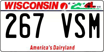 WI license plate 267VSM