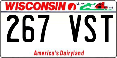 WI license plate 267VST