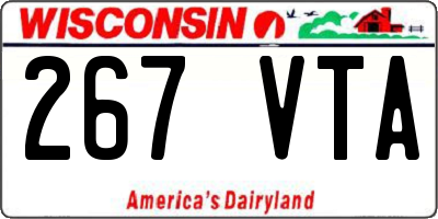 WI license plate 267VTA