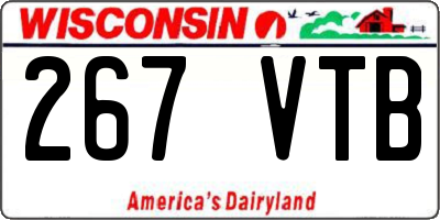 WI license plate 267VTB