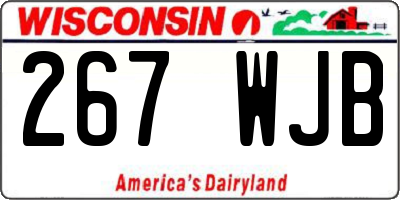 WI license plate 267WJB