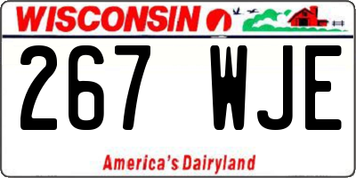 WI license plate 267WJE