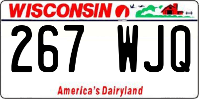 WI license plate 267WJQ