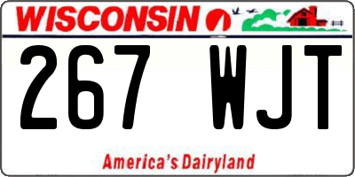 WI license plate 267WJT