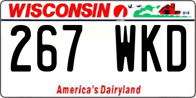 WI license plate 267WKD