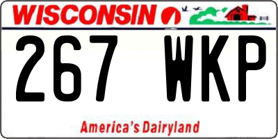 WI license plate 267WKP