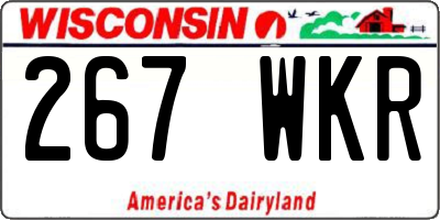 WI license plate 267WKR
