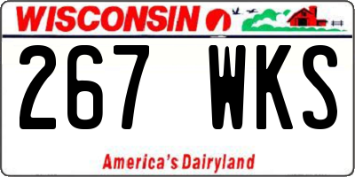 WI license plate 267WKS
