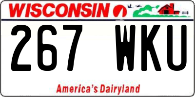 WI license plate 267WKU