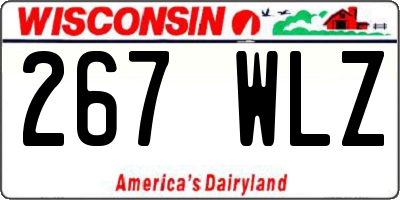 WI license plate 267WLZ