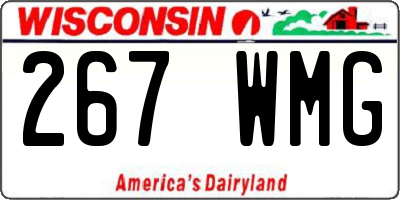 WI license plate 267WMG