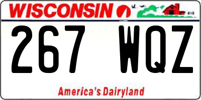WI license plate 267WQZ