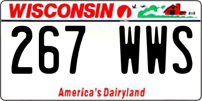 WI license plate 267WWS