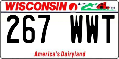 WI license plate 267WWT