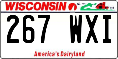 WI license plate 267WXI