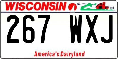 WI license plate 267WXJ
