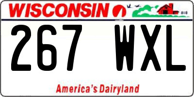 WI license plate 267WXL