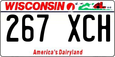 WI license plate 267XCH