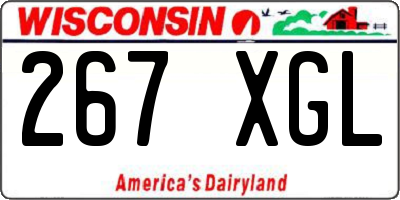 WI license plate 267XGL