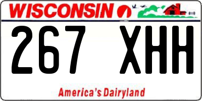 WI license plate 267XHH