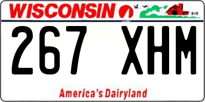 WI license plate 267XHM