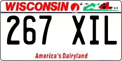 WI license plate 267XIL