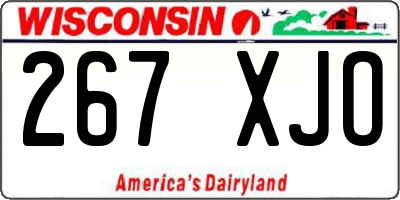 WI license plate 267XJO