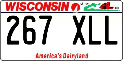 WI license plate 267XLL