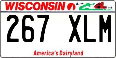 WI license plate 267XLM