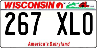 WI license plate 267XLO
