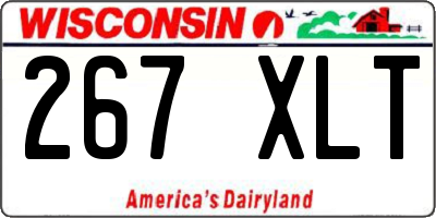 WI license plate 267XLT