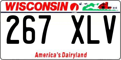 WI license plate 267XLV