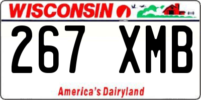 WI license plate 267XMB