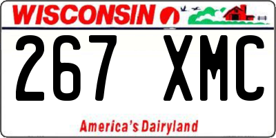 WI license plate 267XMC
