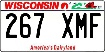 WI license plate 267XMF