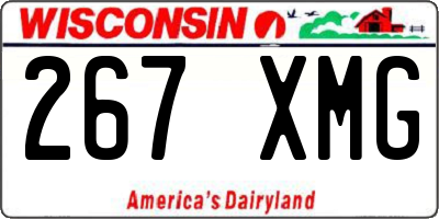WI license plate 267XMG