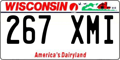 WI license plate 267XMI