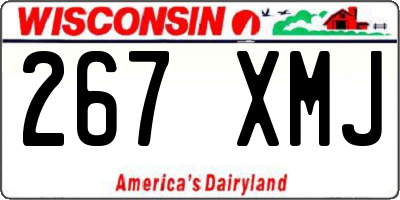 WI license plate 267XMJ
