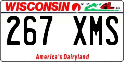 WI license plate 267XMS