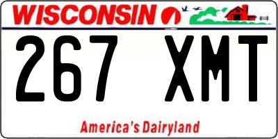WI license plate 267XMT