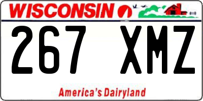 WI license plate 267XMZ
