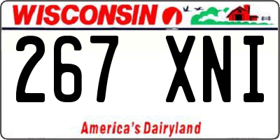 WI license plate 267XNI