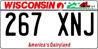 WI license plate 267XNJ