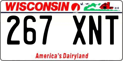 WI license plate 267XNT