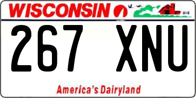 WI license plate 267XNU
