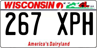 WI license plate 267XPH